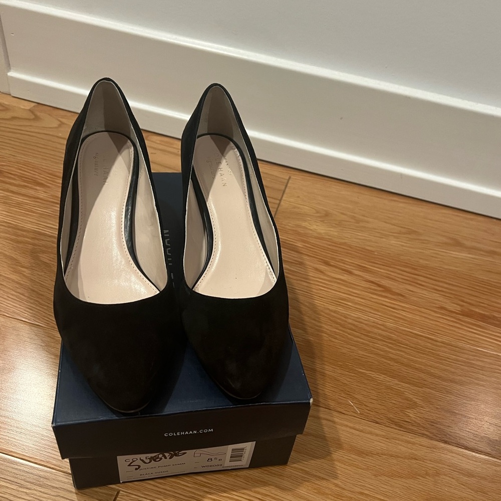 Cole Haan Justine pump - black suede 8.5